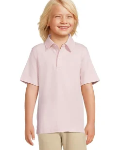 Johnston & Murphy Kids Clothing<Micro Stripe Polo (Big Kid) Pink
