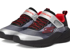 SKECHERS KIDS Microspec Advance 403926L (Little Kid/Big Kid) Black/Silver/Red Hot