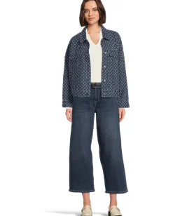 Women Liverpool Los Angeles Mid-rise Belted Crop Wide Leg Jeans