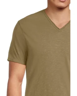 Activewear|T-Shirts|John Varvatos Miles V Neck Tee Khaki