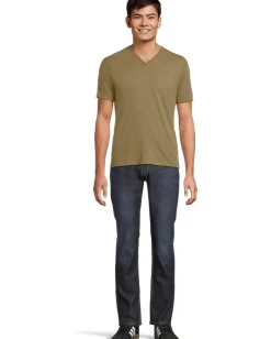 Activewear|T-Shirts|John Varvatos Miles V Neck Tee Khaki