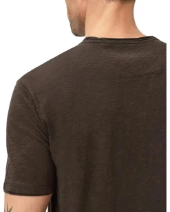 Activewear|T-Shirts|John Varvatos Miles V-Neck K3595W25 Dark Brown