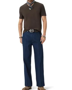 Activewear|T-Shirts|John Varvatos Miles V-Neck K3595W25 Dark Brown