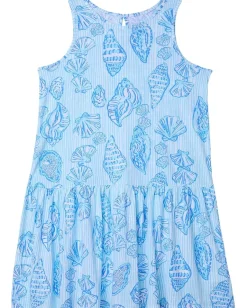 Clothing|Lilly Pulitzer Kids Mini Dixi Dress (Toddler/Little Kid/Big Kid) Fresh Water Blue Cool As Shell
