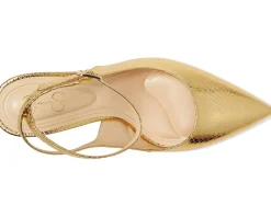 Jessica Simpson Heels|Heels<Miriale Slingback Ankle Strap Pumps Gold