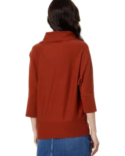 Elliott Lauren Modal Knit Cowl Neck 3/4 Sleeve Sweater Bourbon Outlet