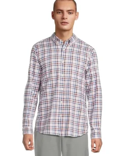 Vineyard Vines Monomoy Tattersall Oxford Shirt Flamingo New