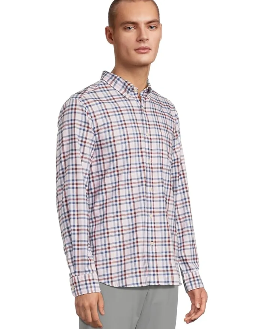 Vineyard Vines Monomoy Tattersall Oxford Shirt Flamingo New