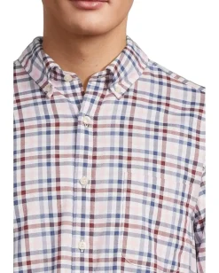 Vineyard Vines Monomoy Tattersall Oxford Shirt Flamingo New