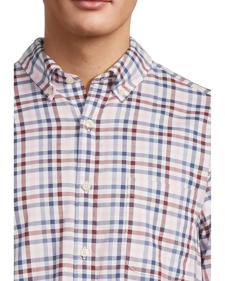 Vineyard Vines Monomoy Tattersall Oxford Shirt Flamingo New