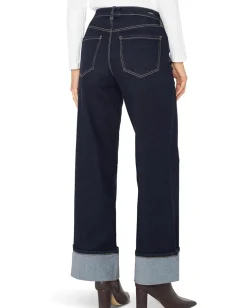 Women Liverpool Los Angeles Morgan Mid-rise Cuffed Wide Leg Jeans