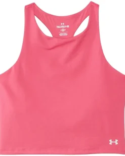 Under Armour Kids Motion Crop Tank (Big Kid) Super Pink/White Best