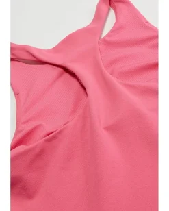 Under Armour Kids Motion Crop Tank (Big Kid) Super Pink/White Best