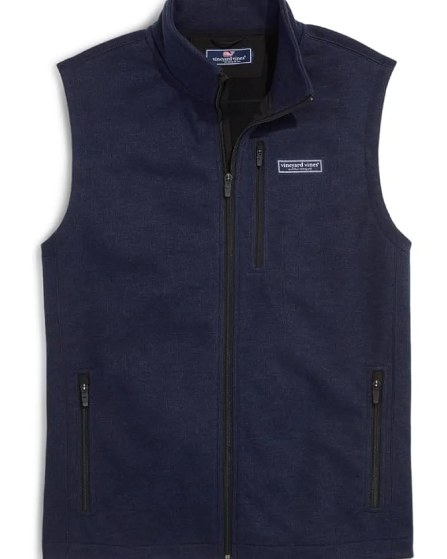 Vineyard Vines Mountain Sweater Fleece Vest Nautical Navy Online