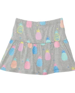 Clothing|Chaser Kids Multi Pineapple Skort (Toddler/Little Kids) Heather Grey