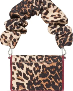 Handbags|Cross Body|Kate Spade New York Natasha Downtown Leopard Fabric Card Case Crossbody With Scrunch Strap Leopard Multi