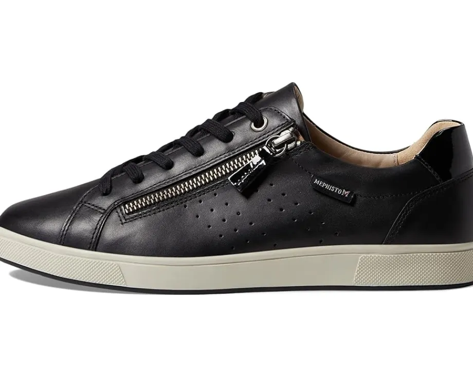 Sneakers|Sneakers|Mephisto Nikita 1 Black Silk Leather