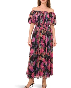 Women Vince Camuto Off Shoulder Puff Sleeve Maxi Dress