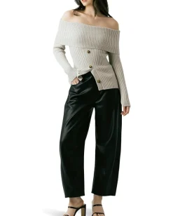 Blank NYC Off Shoulder Sweater Grey Best