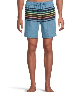 SAXX UNDERWEAR Oh Buoy 2-in-1 7" Volley Bold Stripe/Lake Blue Best