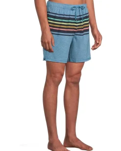 SAXX UNDERWEAR Oh Buoy 2-in-1 7" Volley Bold Stripe/Lake Blue Best