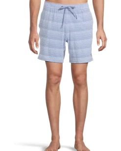 Activewear|Board Shorts|SAXX UNDERWEAR Oh Buoy 2-in-1 7" Volley Blue/Periwinkle Stripe