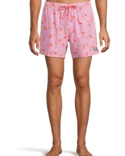 Activewear|Board Shorts|SAXX UNDERWEAR Oh Buoy 2-in-1 5" Volley Drinko Flamingo/Taffy