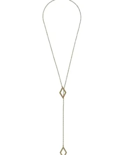 Jewelry|Jewelry|Rebecca Minkoff Open Diamond Y Necklace Gold Toned/Crystal