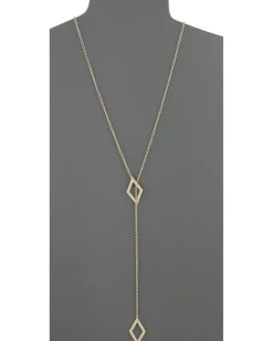 Jewelry|Jewelry|Rebecca Minkoff Open Diamond Y Necklace Gold Toned/Crystal