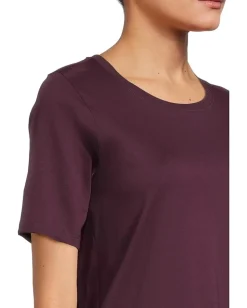 Women Eileen Fisher Organic Pima Cotton Jersey Round Neck Tee