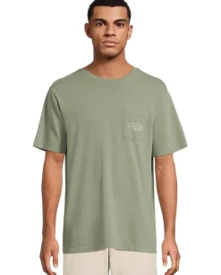 Activewear|T-Shirts|Vineyard Vines Outlined Surf Logo Short Sleeve Tee Dune Grass