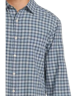 Activewear|Vineyard Vines Overlook Plaid Breezy Shirt Jake Blue