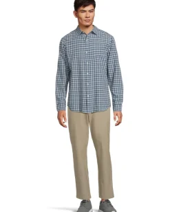 Activewear|Vineyard Vines Overlook Plaid Breezy Shirt Jake Blue
