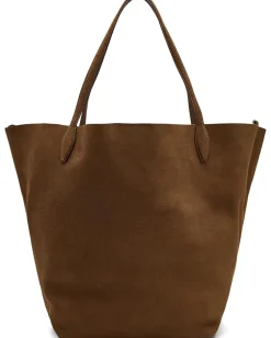 Madewell Oversized Soft Grain Shopper - Suede Dried Acorn