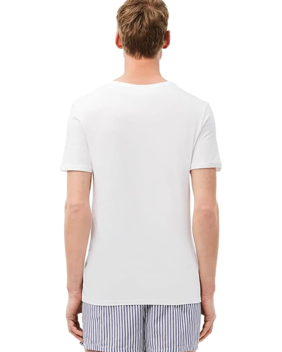 Activewear|T-Shirts|Lacoste 3-Pack V-Neck Slim Fit Essential T-Shirt White
