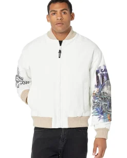 Just Cavalli Padded Nylon Bomber Jacket