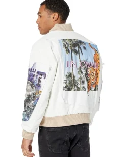 Just Cavalli Padded Nylon Bomber Jacket