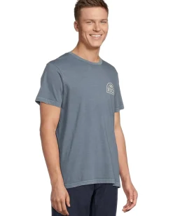 RVCA Palm Serif Short Sleeve Vintage Navy