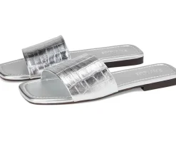 Seychelles Sandals|Sandals<Paris Croco Leather Slide Silver