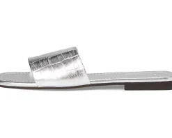 Seychelles Sandals|Sandals<Paris Croco Leather Slide Silver