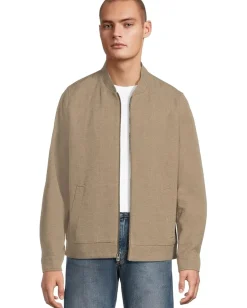 Johnston & Murphy Activewear<Patterened Full-Zip Brown