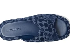 Sandals|Sandals|COACH Penelope Signature C Sandals Deep Blue
