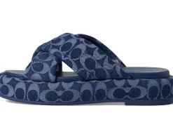 Sandals|Sandals|COACH Penelope Signature C Sandals Deep Blue