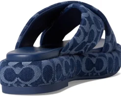 Sandals|Sandals|COACH Penelope Signature C Sandals Deep Blue