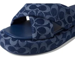 Sandals|Sandals|COACH Penelope Signature C Sandals Deep Blue