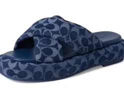 Sandals|Sandals|COACH Penelope Signature C Sandals Deep Blue