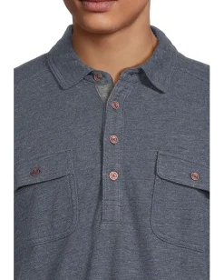 Tommy Bahama Activewear|T-Shirts<Penn Cove Polo Long Sleeve Insignia Blue Heather