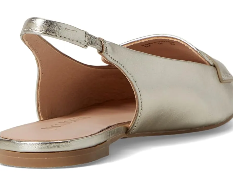 Jack Rogers Flats<Pennie Slingback Ballet - Leather Platinum