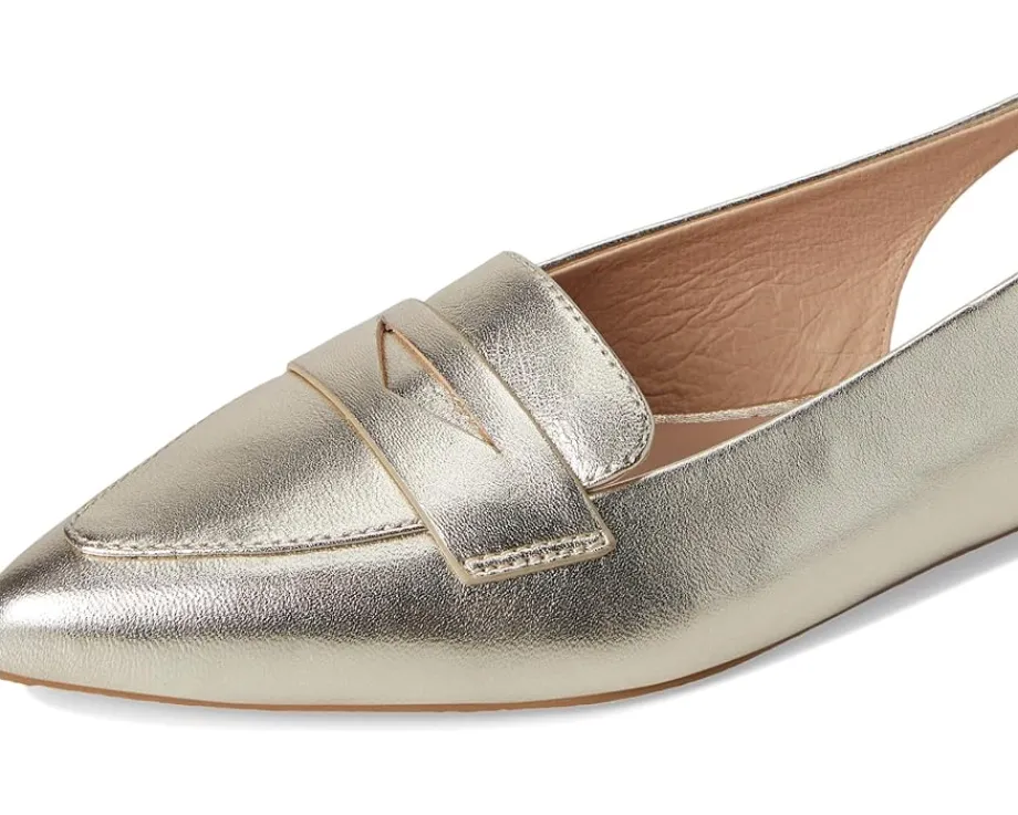 Jack Rogers Flats<Pennie Slingback Ballet - Leather Platinum