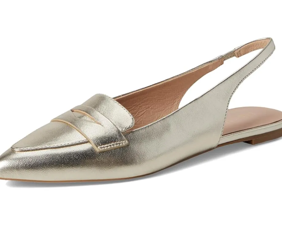 Jack Rogers Flats<Pennie Slingback Ballet - Leather Platinum